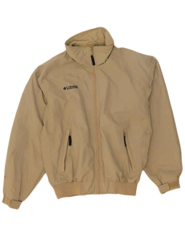 Columbia Chaqueta impermeable para hombre UK 36 Small Beige Nylon