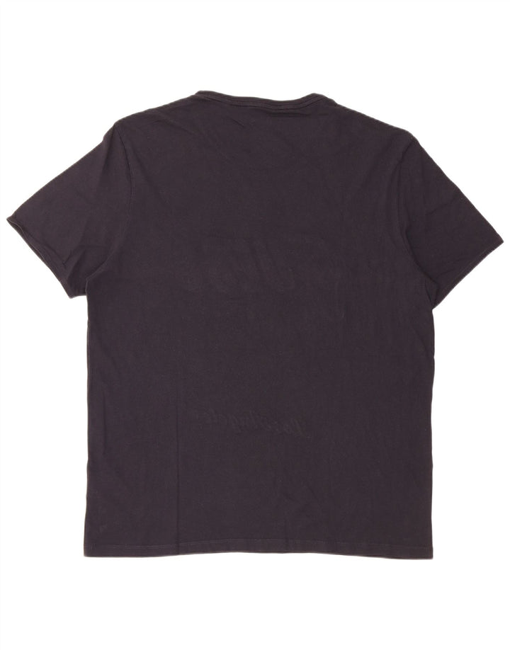 Guess Camiseta Gráfica Hombre Top XL Azul Marino Algodón
