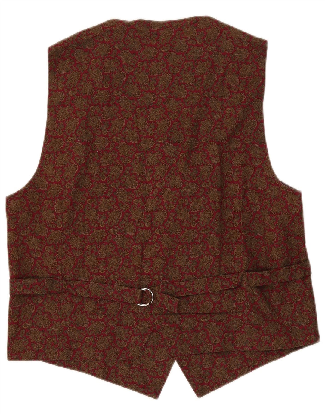 Chaleco vintage para hombre grande caqui paisley