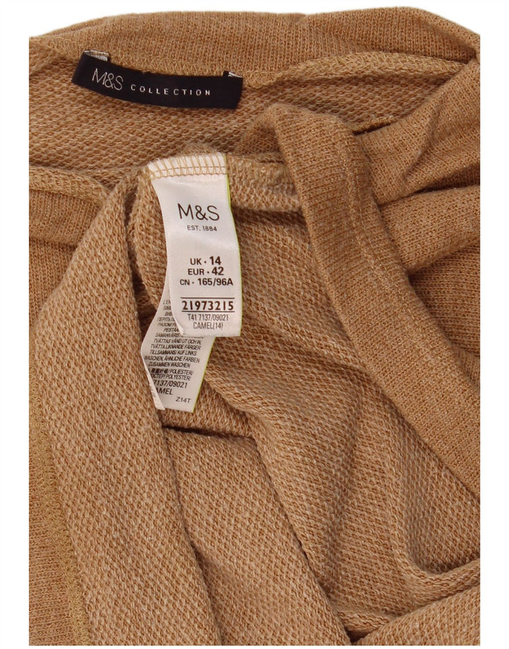 Market & Spruce Blusa corta para mujer UK 44 Grande Poliéster beige