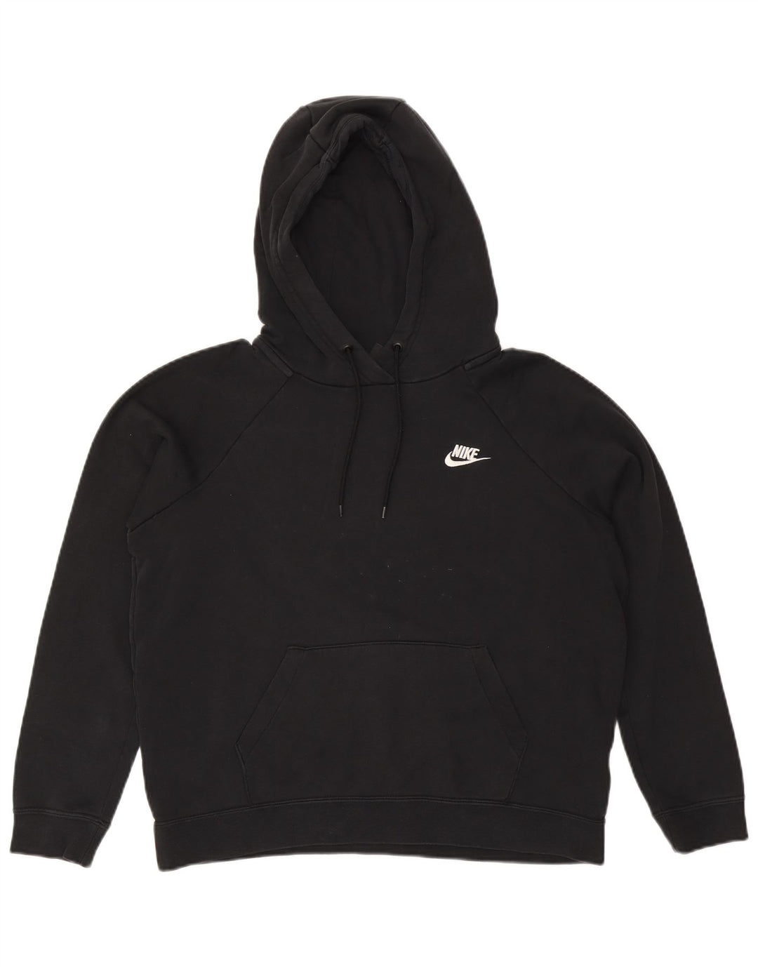 NIKE Jersey con capucha extragrande para mujer Reino Unido 14 Mediano Negro Algodón