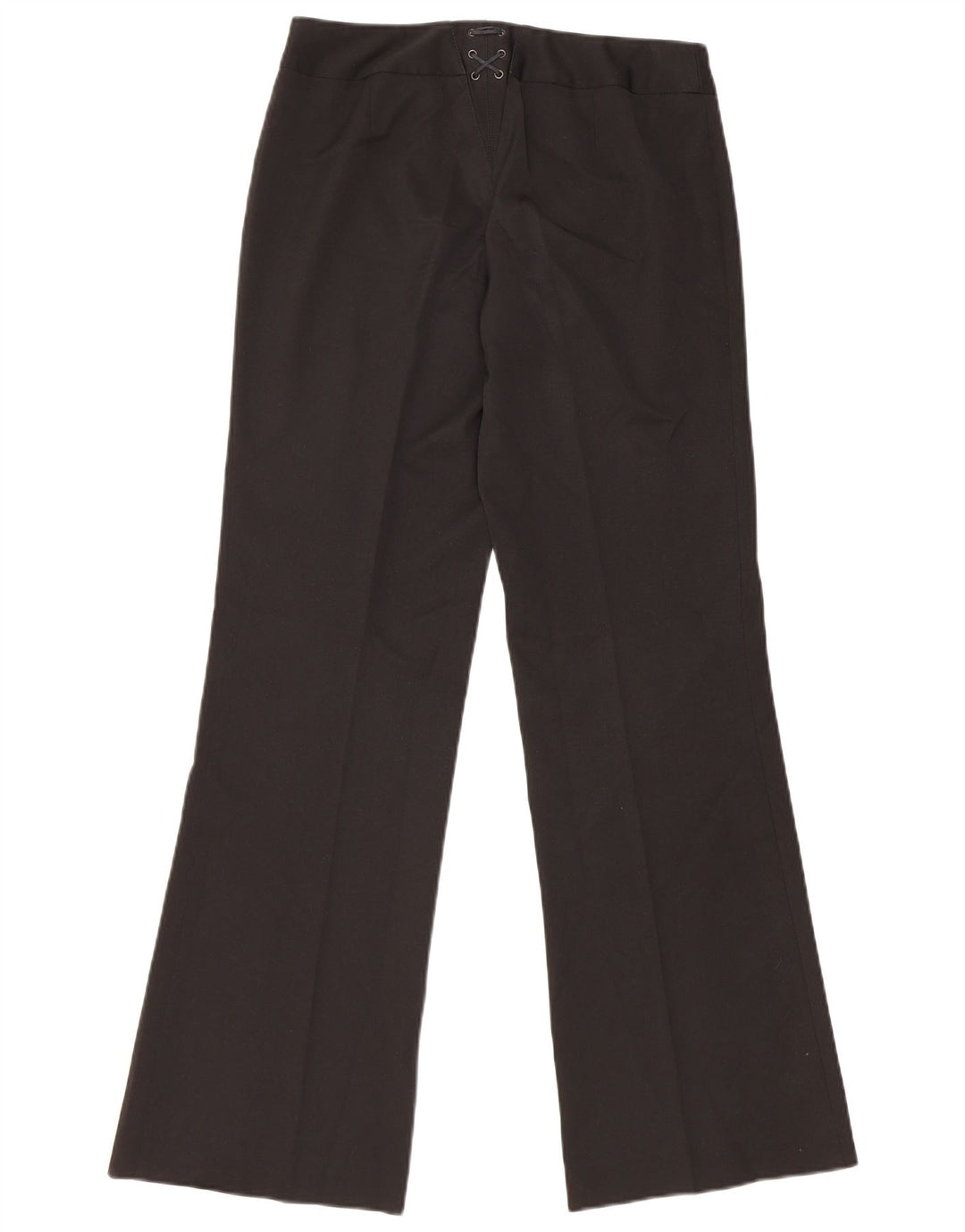 Oasis Pantalones de traje con corte de bota para mujer UK 10 Small W28 L31 Poliéster negro