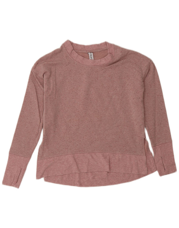 Athleta - Sudadera holgada para mujer, talla 6, XS, algodón moteado rosa