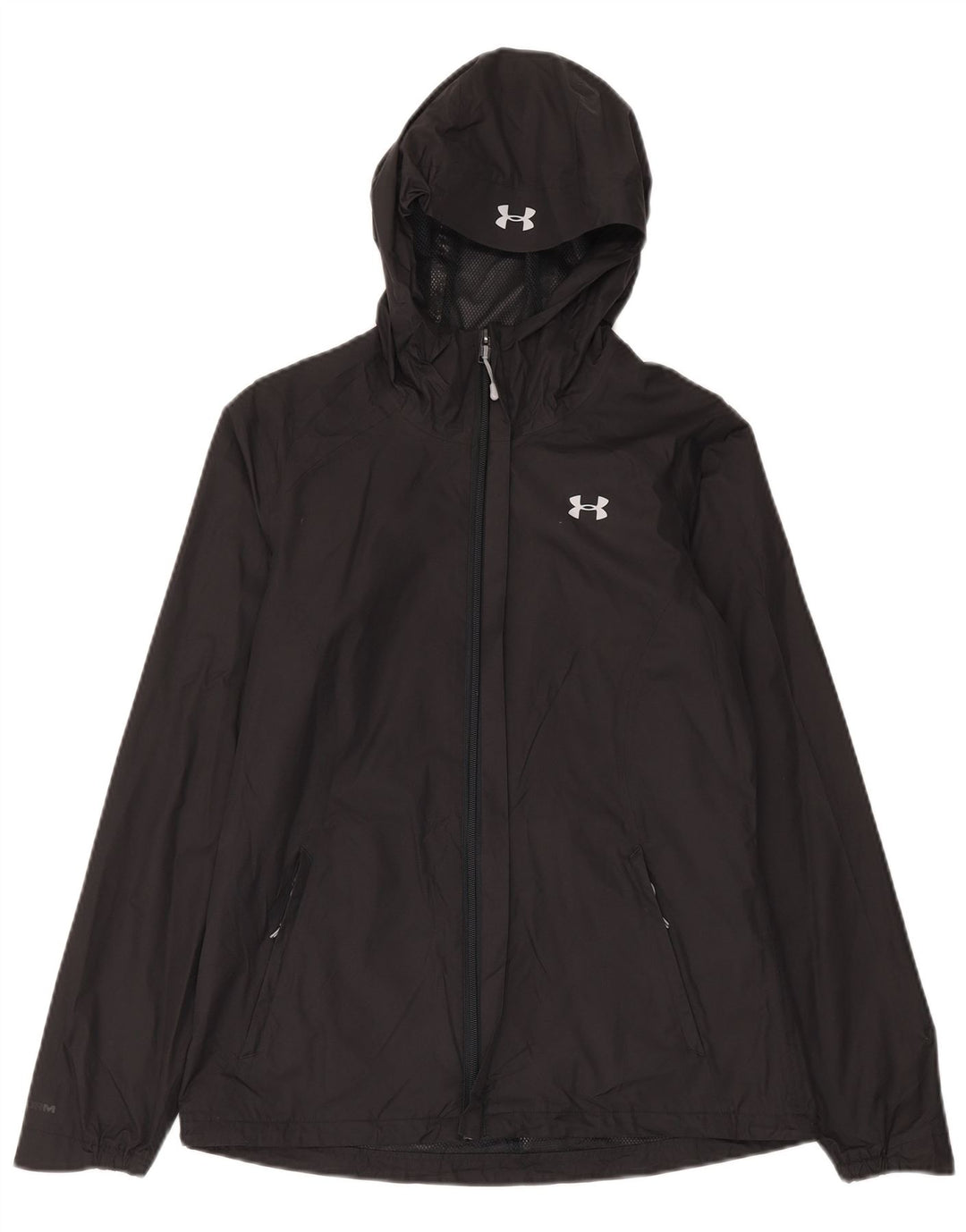 Under Armour Chaqueta impermeable con capucha para hombre UK 36 Small Poliéster negro