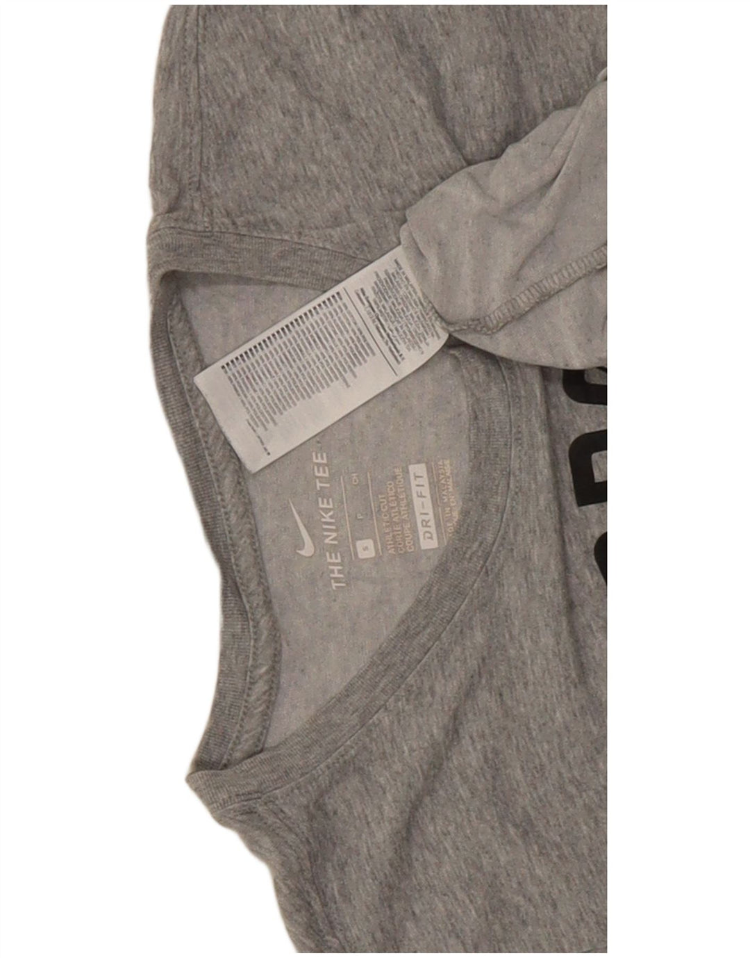 Nike Dri Fit Graphic Camiseta para hombre, talla pequeña, algodón gris