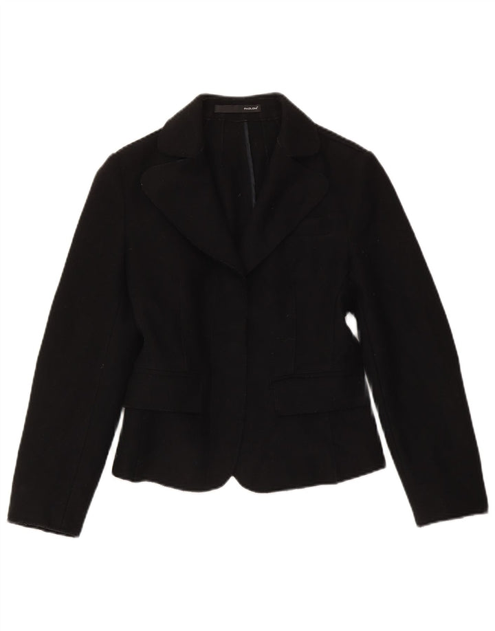 Paoloni Chaqueta Blazer Mujer IT 42 Mediana Lana Negra