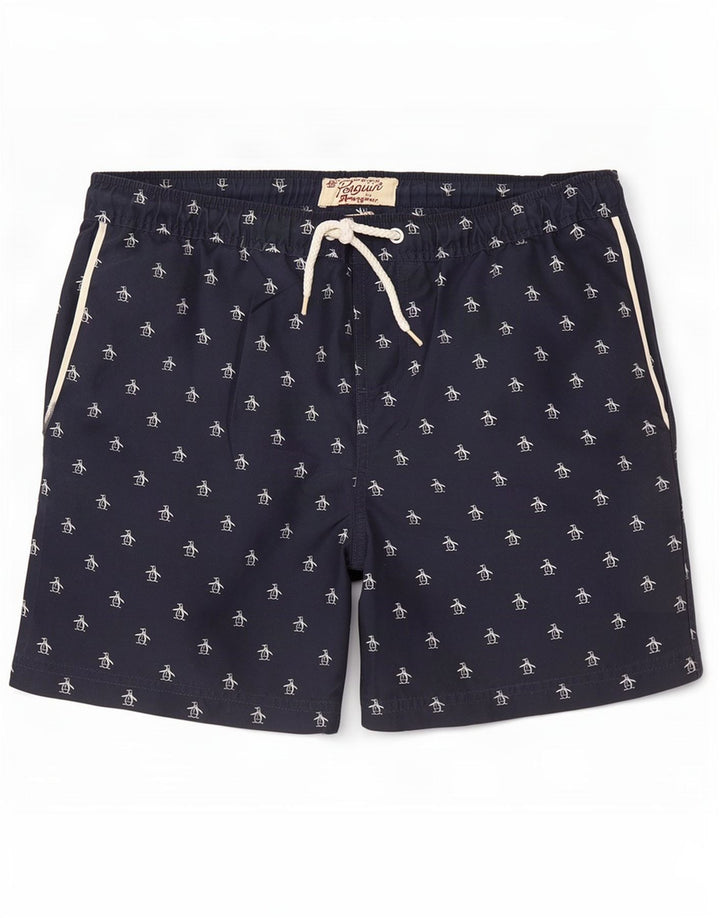Bañador con gráfico Penguin para hombre Azul marino mediano