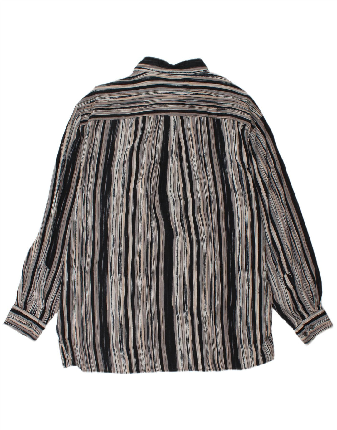 UMBERTO ROSETTI Camisa sobrecamisa para hombre Talla 15 1/2 Rayas grises medianas