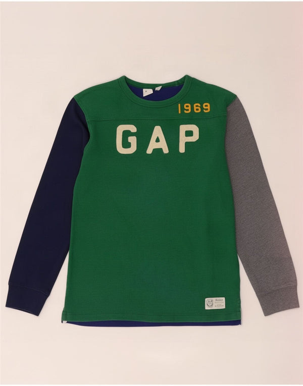 Gap Camiseta gráfica de manga larga para niños 14-15 años 2XL Bloque de color multicolor