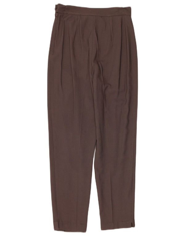 Via Dei Ciclamini Pantalones de traje de cintura alta para mujer IT 42 Medium W26 L28 Brow