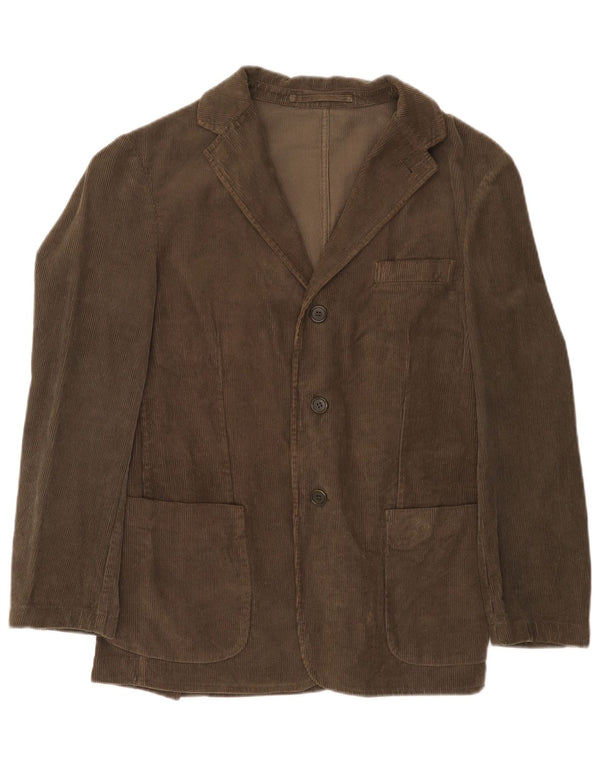 Alberto Aspesi Chaqueta tipo blazer de pana con 3 botones para hombre UK 38 Marrón medio