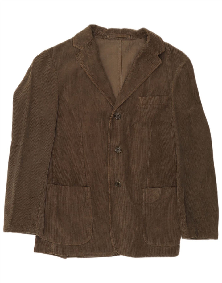 Alberto Aspesi Chaqueta tipo blazer de pana con 3 botones para hombre UK 38 Marrón medio