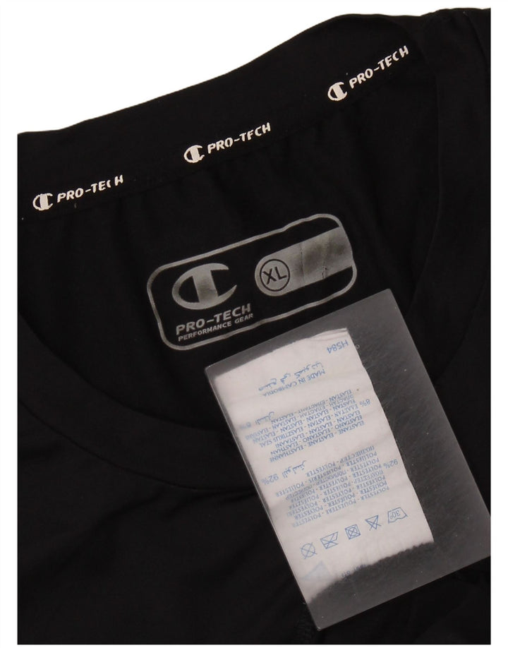 CHAMPION Camiseta gráfica para hombre Top XL Poliéster negro