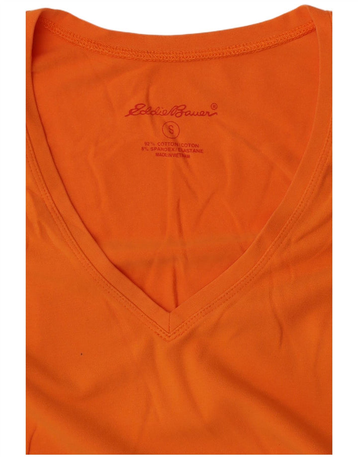 Eddie Bauer Chaleco para mujer Top UK 10 Small Naranja Algodón