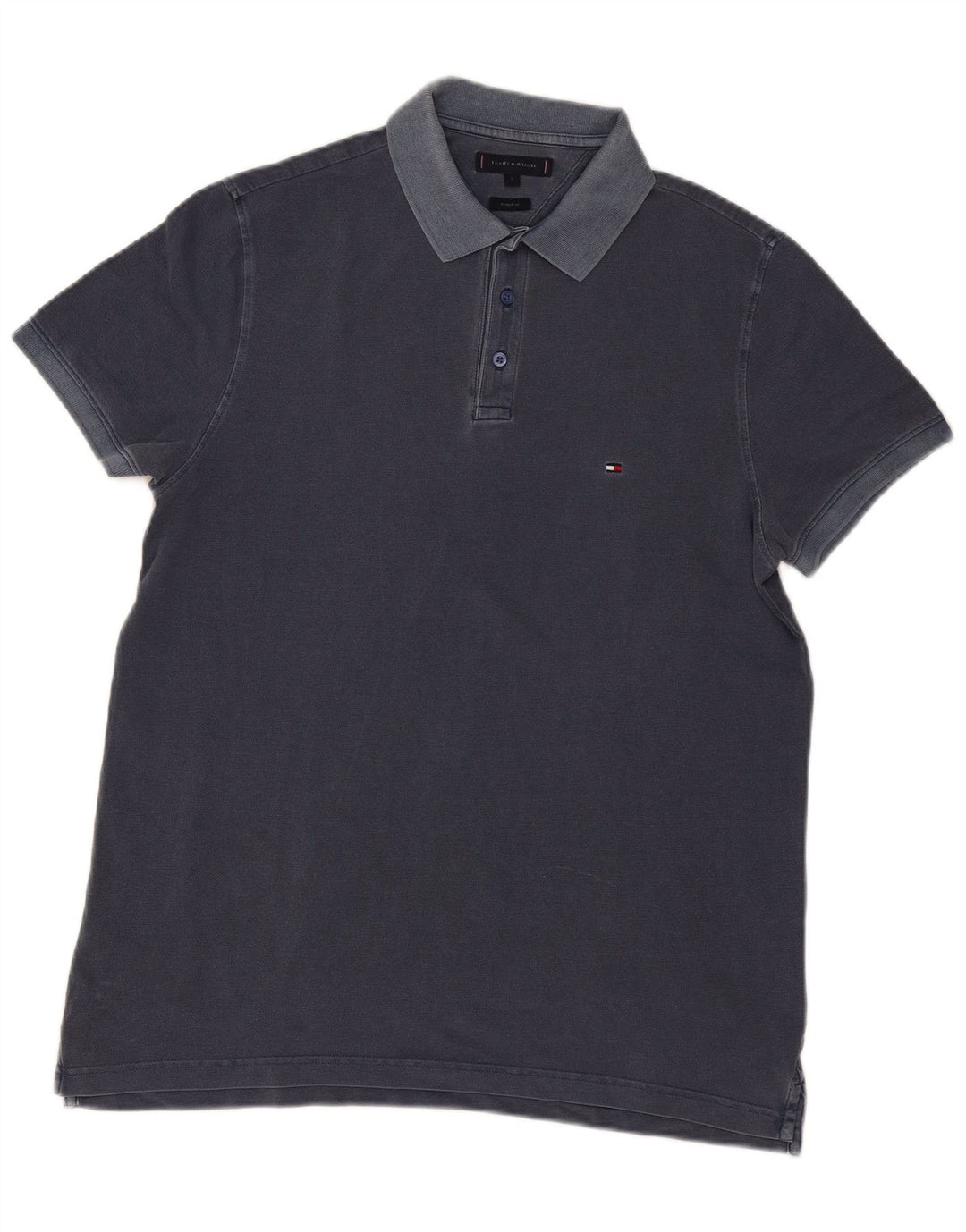 Tommy Hilfiger Polo de ajuste regular para hombre, talla grande, azul marino