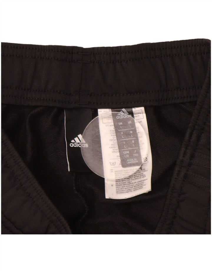 ADIDAS Mens Tracksuit Trousers Joggers Large  Black Polyester