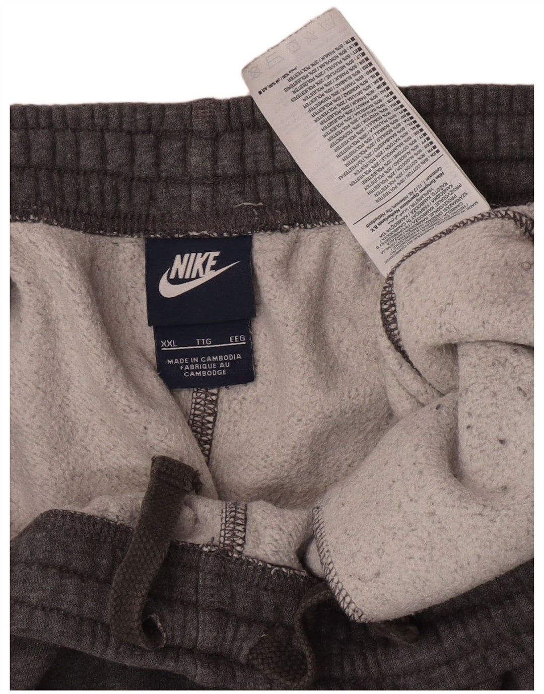 Nike - Pantalón de chándal para hombre, talla 2XL, algodón gris