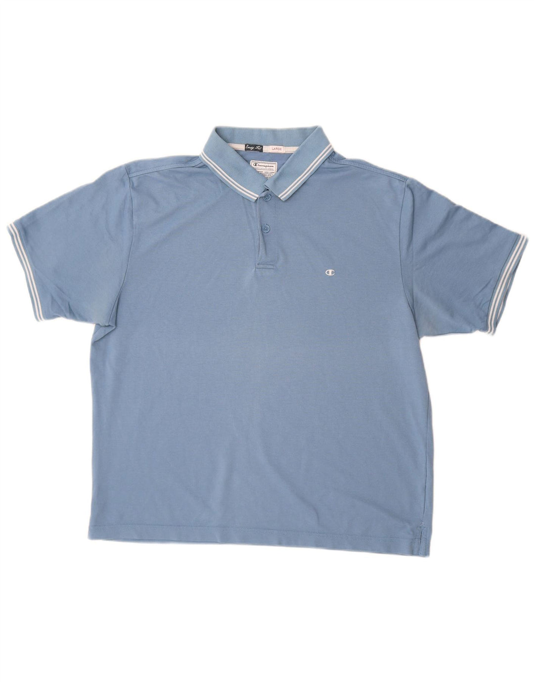 Champion Polo De Ajuste Fácil Para Hombre Grande Azul
