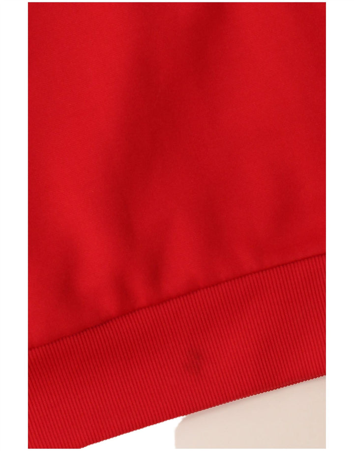 Hummel Sudadera con capucha y cuello con cremallera para hombre, color rojo pequeño