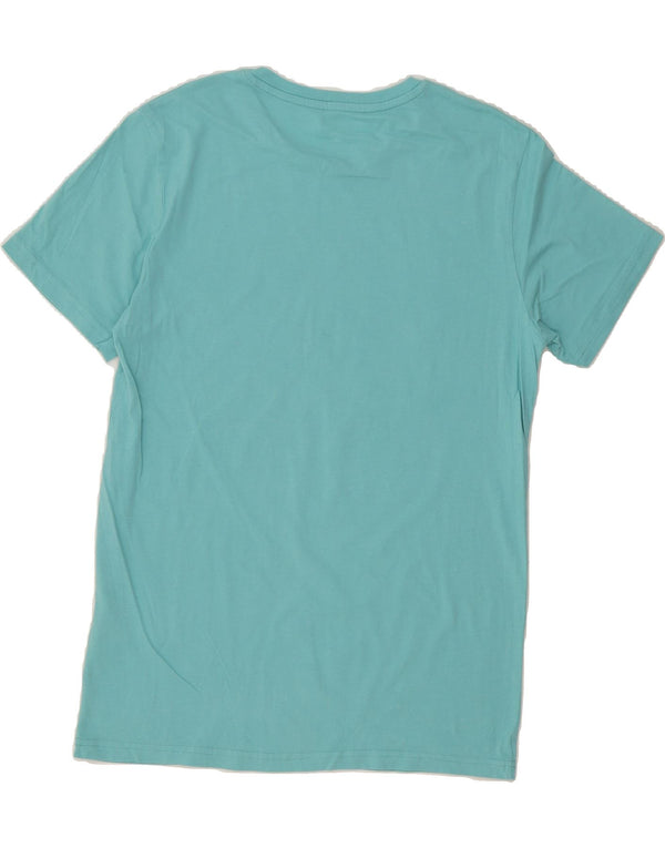 JACK & JONES Mens Graphic T-Shirt Top Medium Blue Cotton