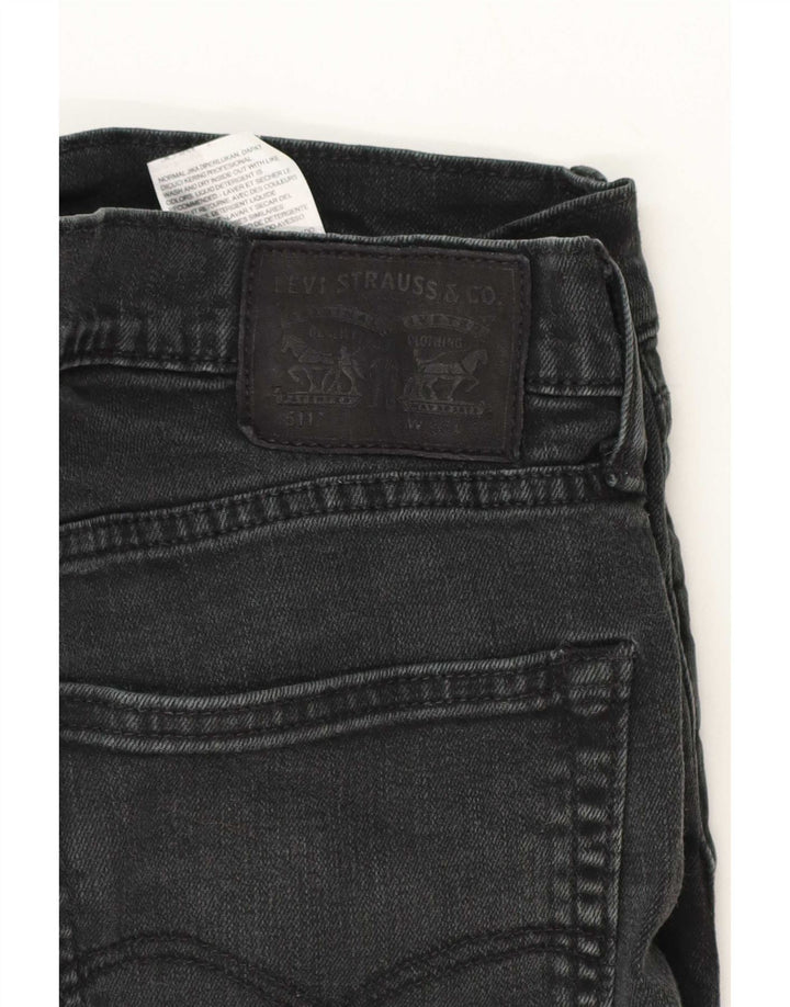 Levi's Hombre 511 Slim Jeans W36 L32 Algodón Negro