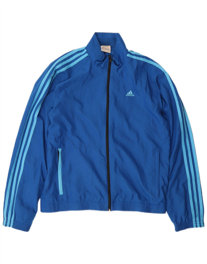 Adidas Hombre Chándal Top Chaqueta Pequeña Azul Poliéster