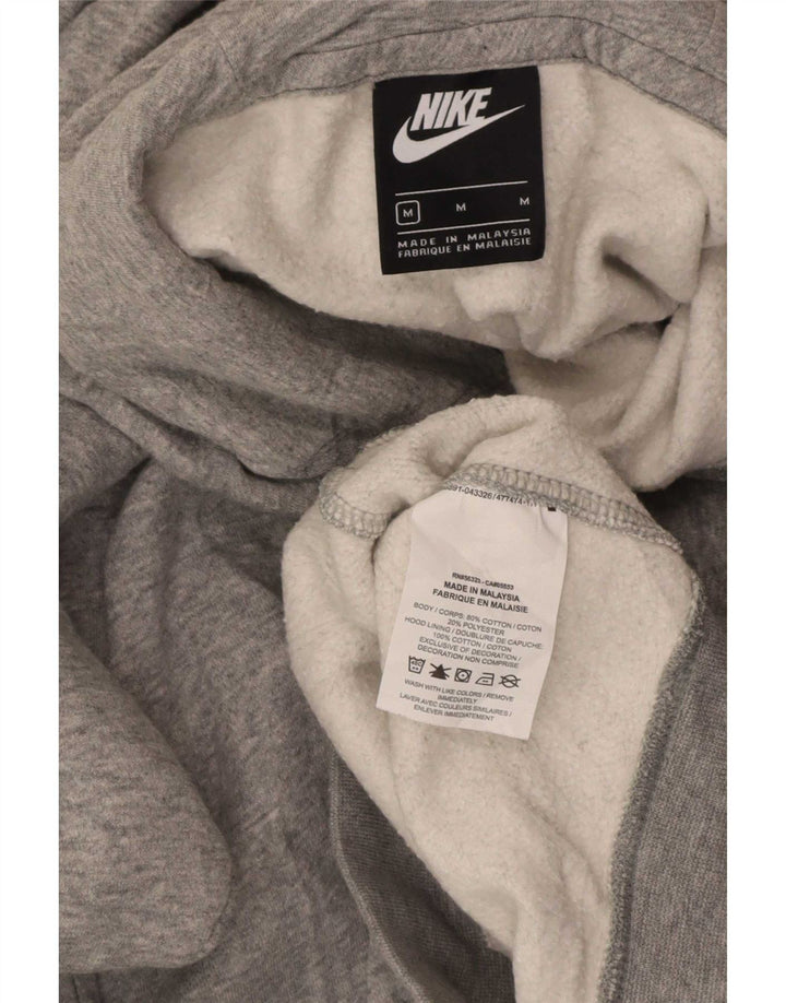 Nike Hombre Sudadera Con Capucha Gráfica Jersey De Algodón Gris Medio