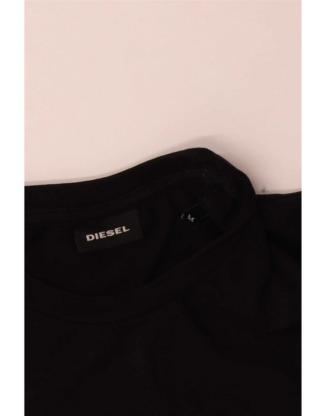 Diesel Mens Graphic T-Shirt Top Medium Black