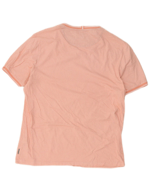 Ted Baker - Camiseta para hombre, talla 5 XL, algodón geométrico rosa