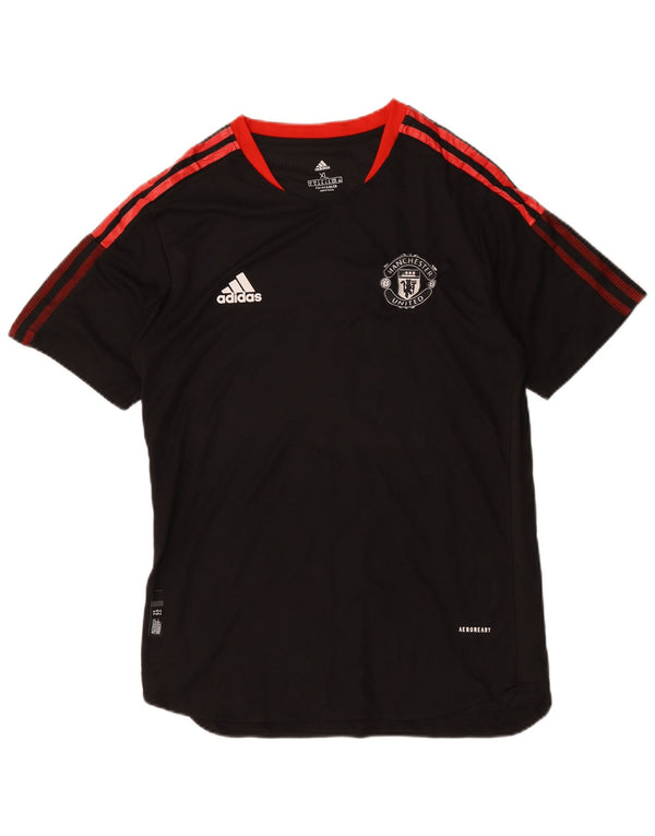 Adidas Hombre Manchester United Graphic Camiseta Top XL Poliéster Negro