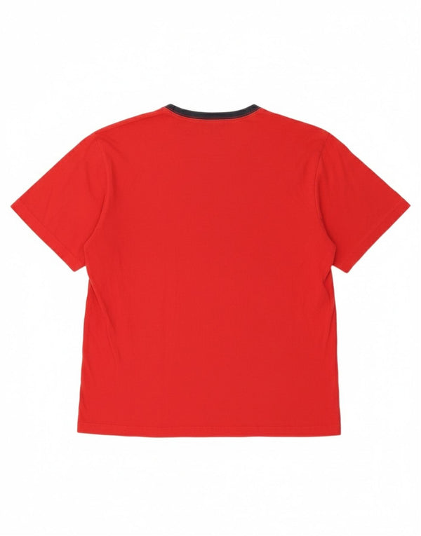 Tommy Hilfiger Camiseta gráfica para hombre Top XL Algodón rojo