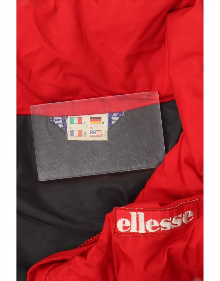 Chaqueta cortavientos con capucha para hombre Ellesse IT 48 Nylon color block mediano rojo