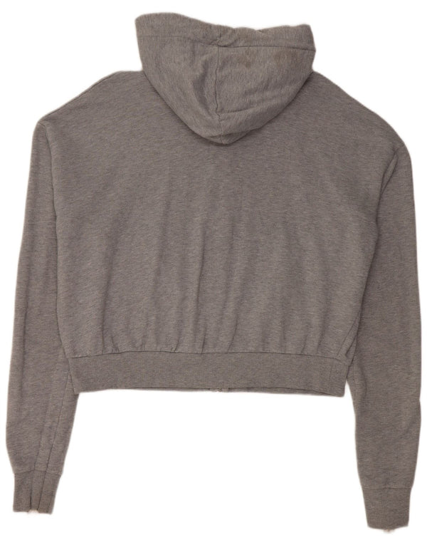 Topshop Suéter con capucha y cremallera extragrande para mujer UK 40 Gris medio moteado