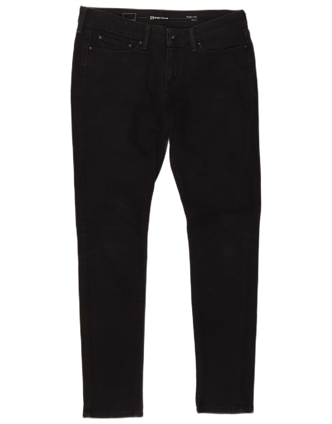 LEVI'S Jeans ajustados de talle moderno y curva ligera para mujer W29 L32 Algodón negro