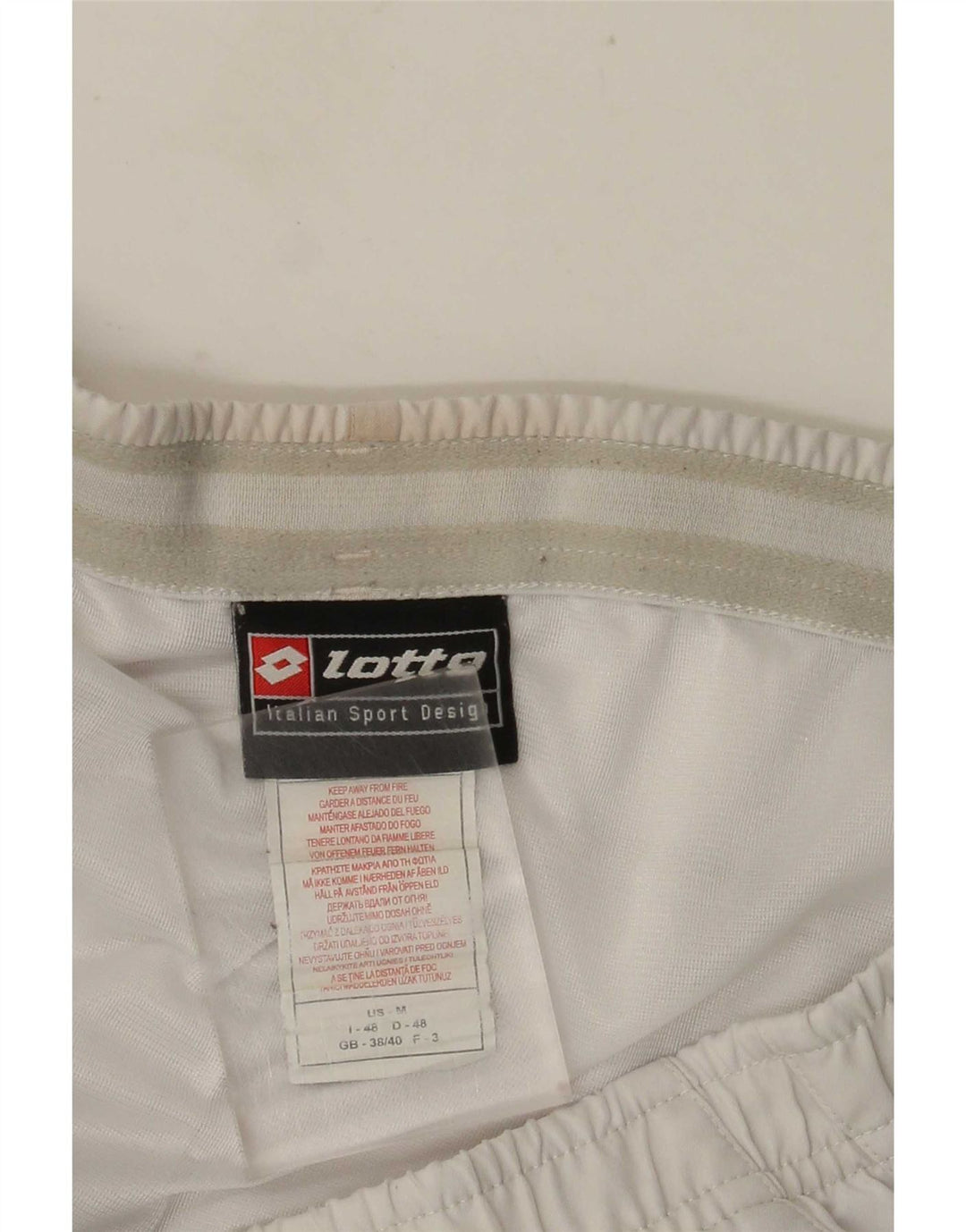 Lotto Shorts deportivos para hombre UK 38/40 Medium Blanco Poliéster