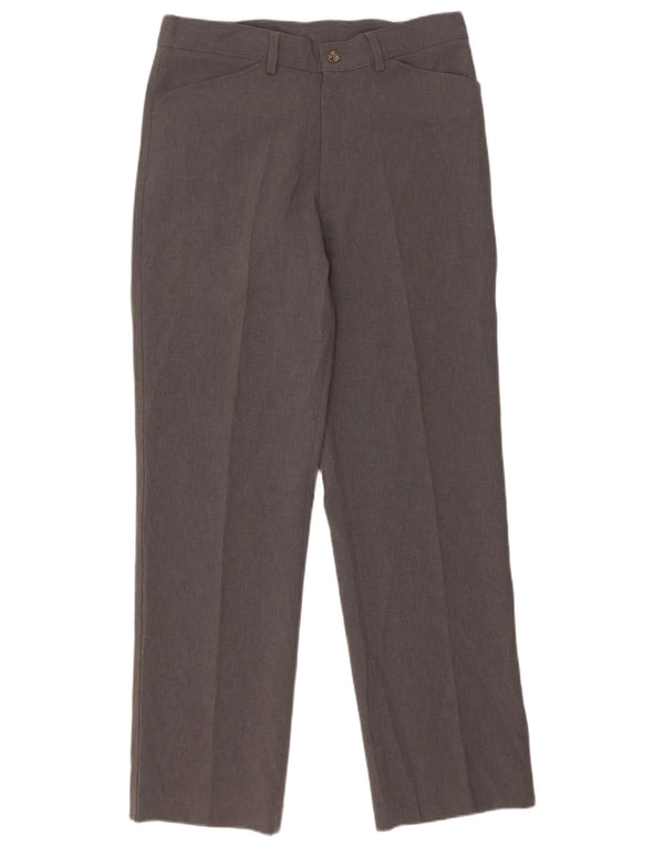 Farah Pantalones Casuales Rectos Para Hombre W32 L31 Poliéster Gris