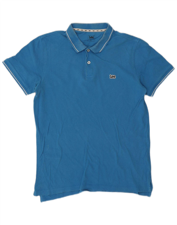 Polo Lee Para Hombre De Algodón Azul Pequeño