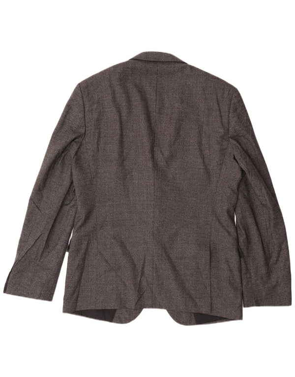 Hugo Boss Chaqueta tipo blazer ajustada con 2 botones para hombre IT 52 XL Lana virgen gris