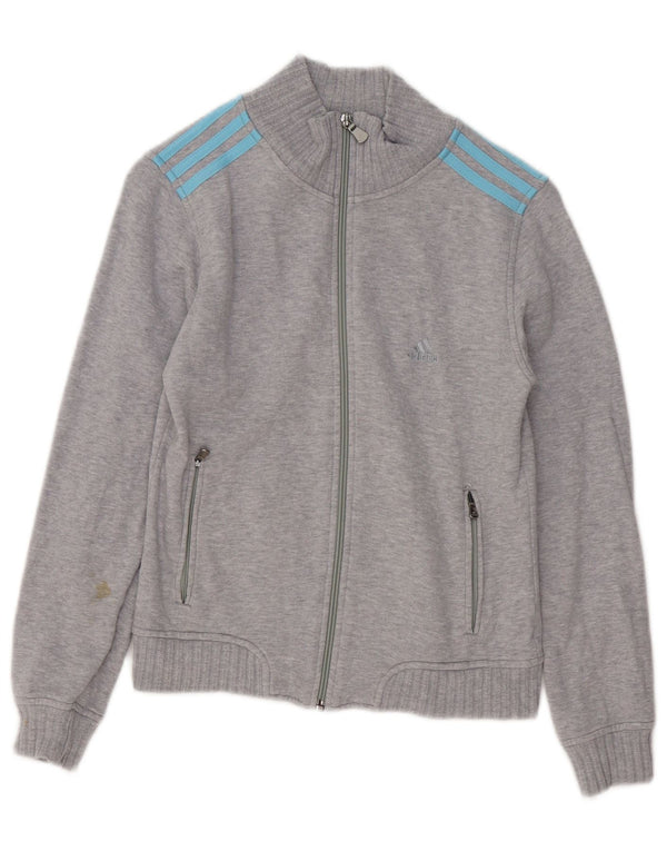 Adidas - Chaqueta de chándal para mujer, talla 6, XS, algodón moteado gris