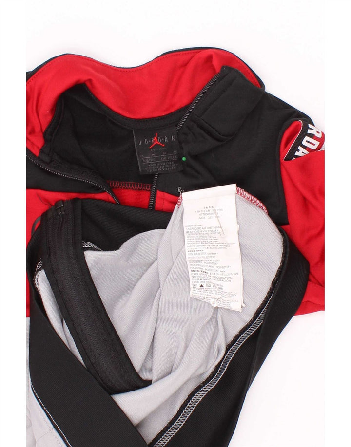 Jordan - Chaqueta de chándal con gráfico para niños (5-6 años), color rojo mediano