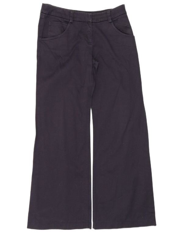 Max & Co. Pantalones casuales de pierna ancha para mujer UK 8 Small W28 L28 Azul marino