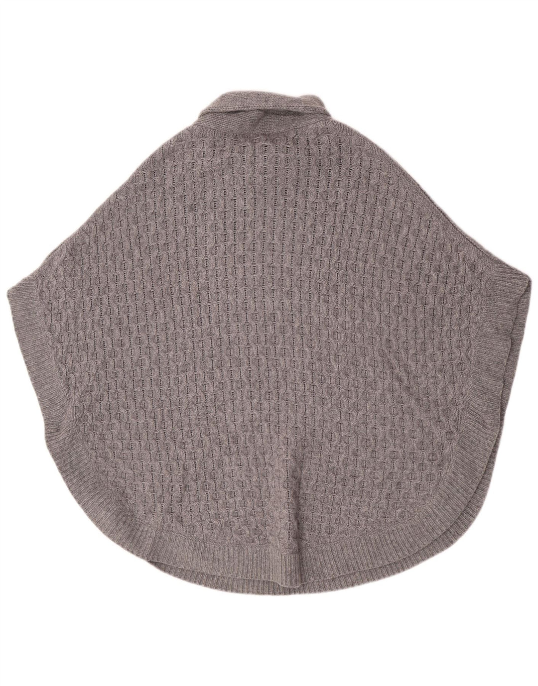 Massimo Dutti Jersey Poncho con Cuello Chal para Mujer UK 44 Lana Gris Medio