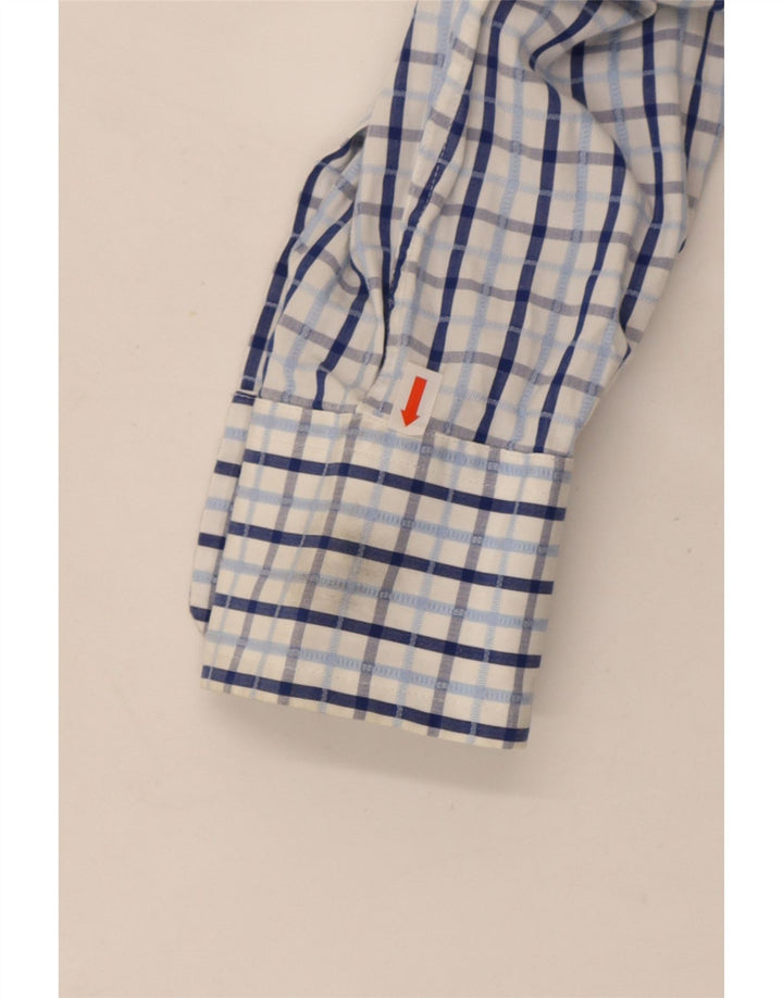Ted Baker Camisa para hombre Talla 3 Algodón a cuadros azul mediano