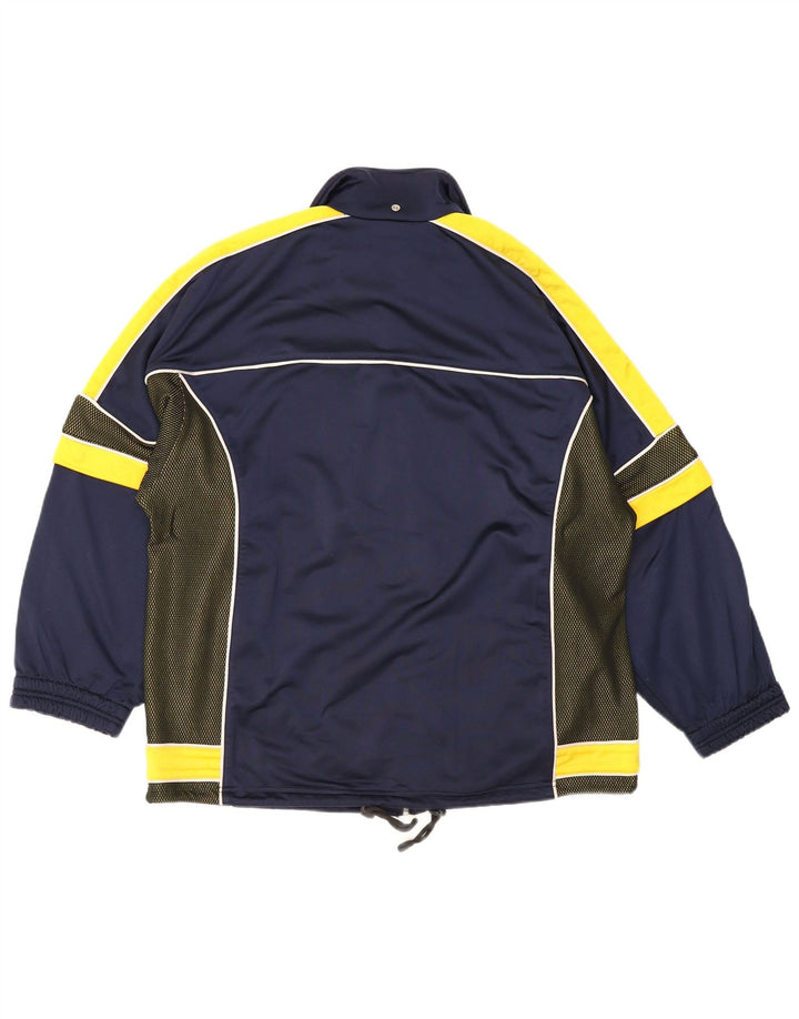 Diadora Chaqueta de chándal para hombre, talla 38, mediana, azul marino, color block