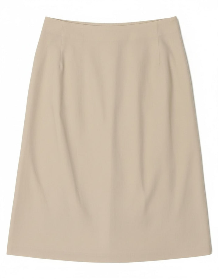 Benetton Falda Acampanada IT 42 Medium W28 Algodón Blanco