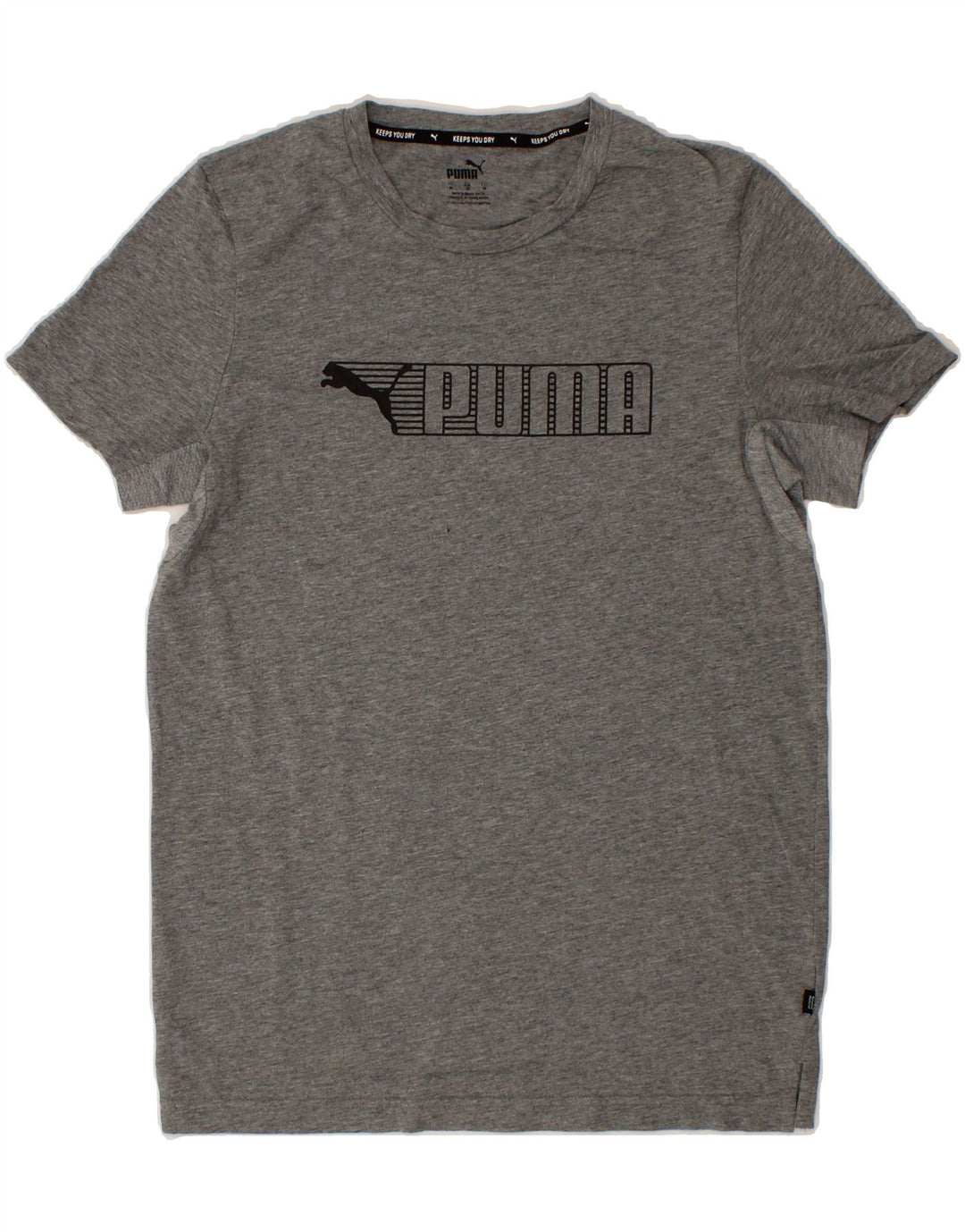 PUMA Mens Graphic T-Shirt Top Medium Grey Vintage Puma and Second-Hand Puma from Messina Hembry 