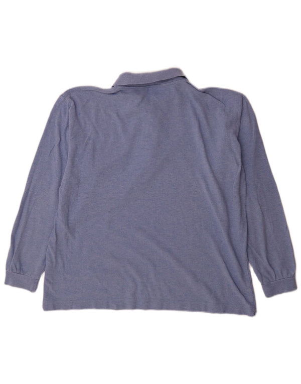 Kappa Polo De Manga Larga Para Hombre Algodón Azul Grande