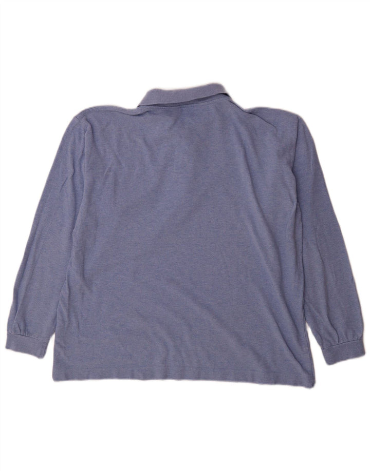 Kappa Polo De Manga Larga Para Hombre Algodón Azul Grande