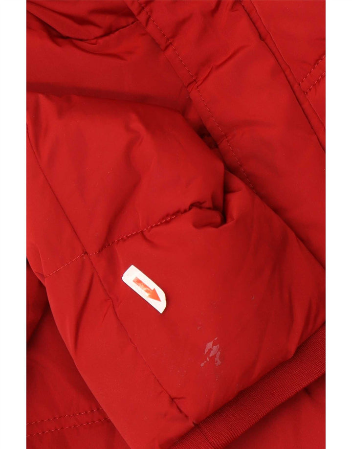 Zara Chaqueta acolchada con capucha para hombre UK 44 2XL Poliéster rojo