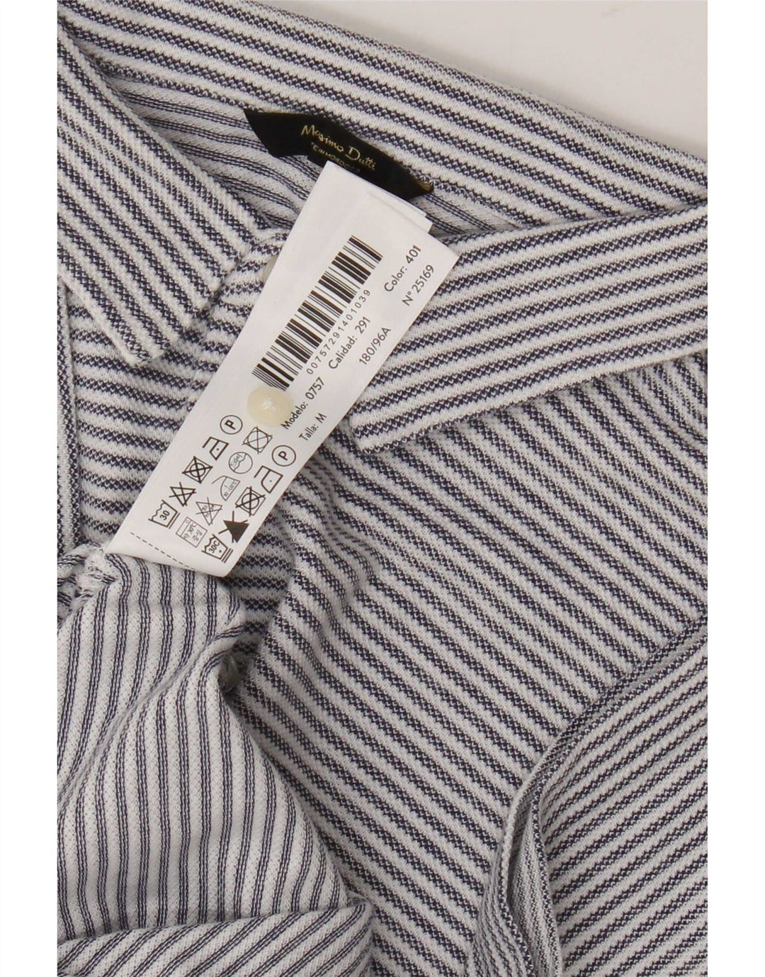 Polo Massimo Dutti Hombre Algodón Rayas Azul Medio